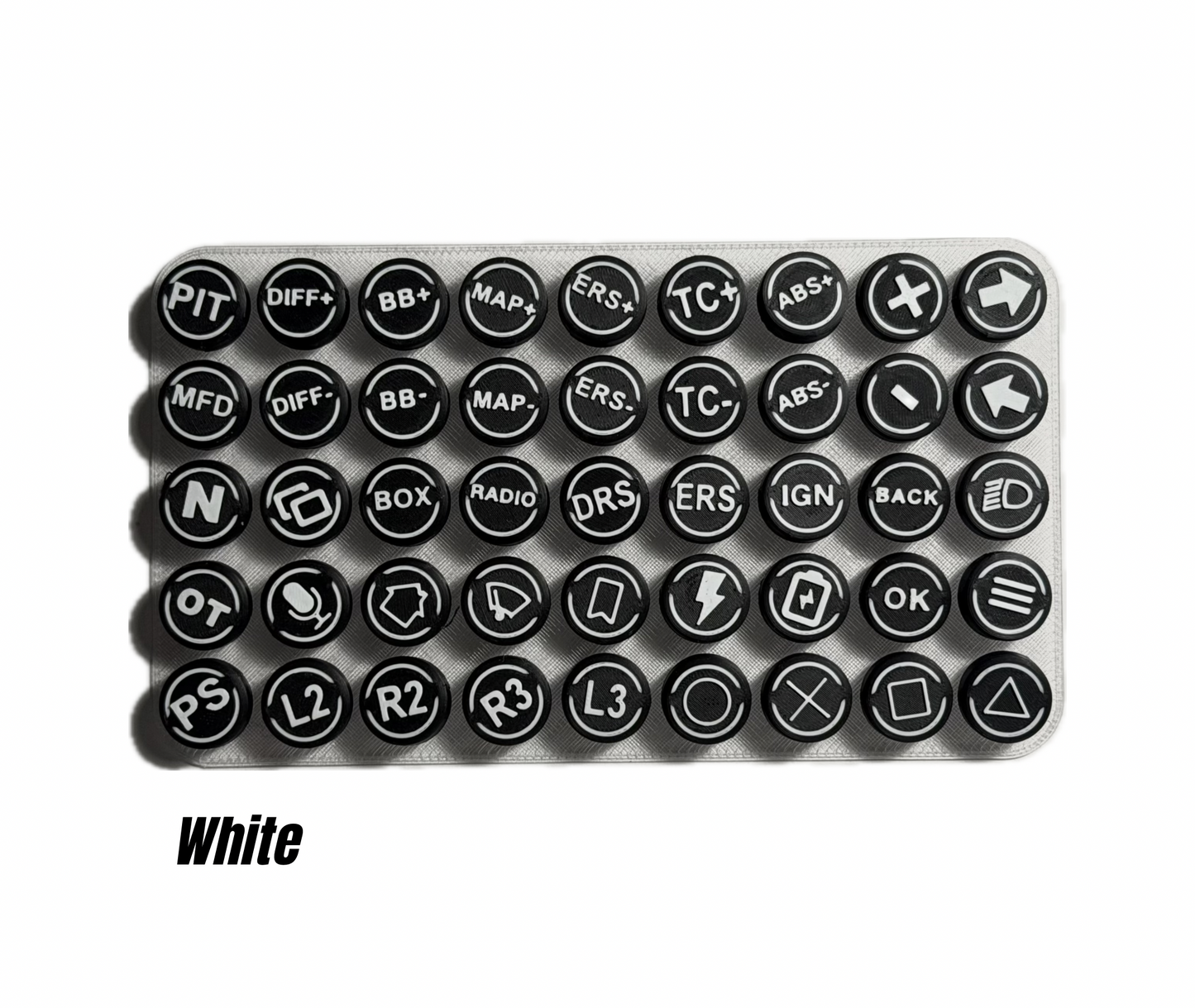 Button Caps - Dual Color for Fanatec Wheels