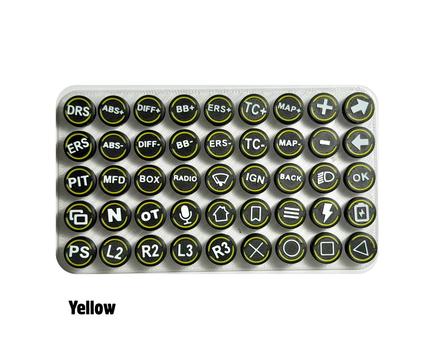 Button Caps - Dual Color for Fanatec Wheels