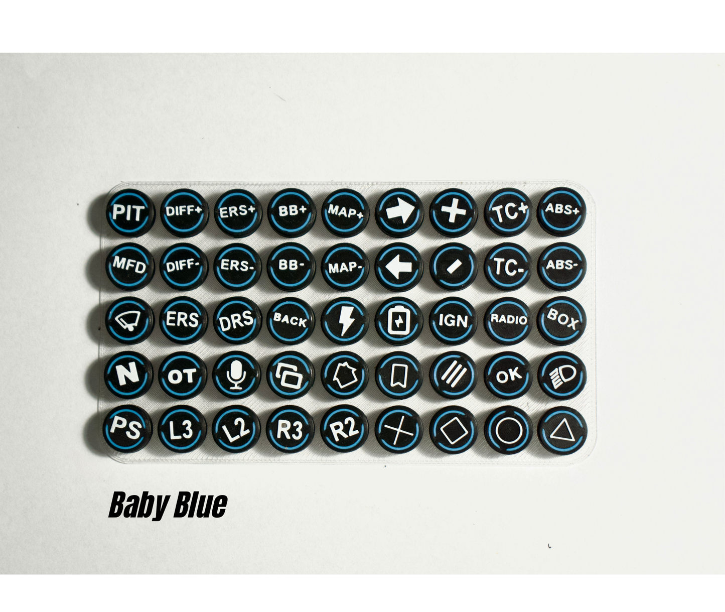 Button Caps - Dual Color for Fanatec Wheels