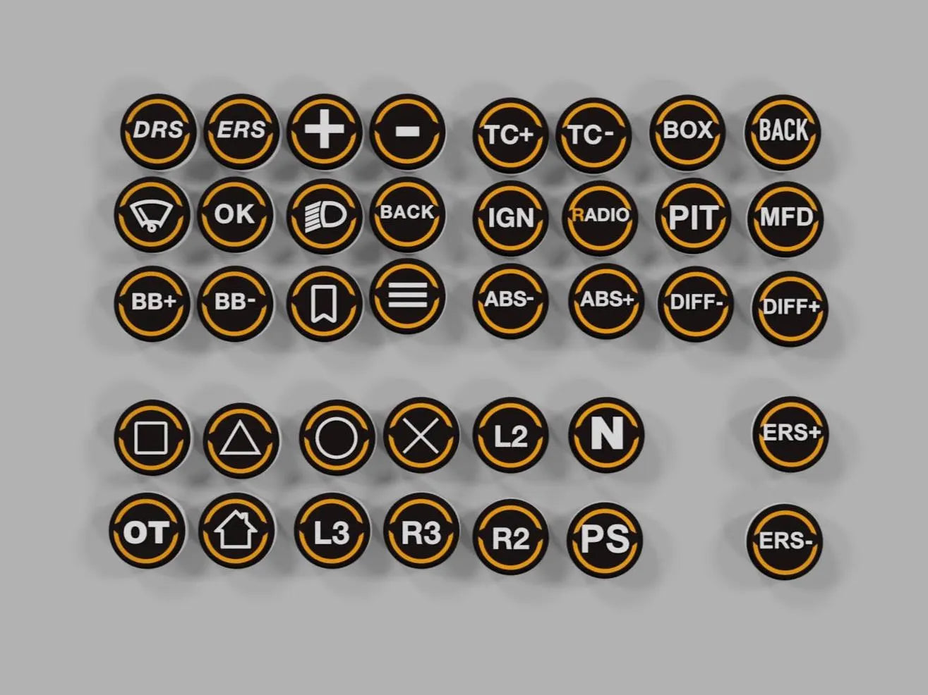 Button Caps made for Fanatec Wheels