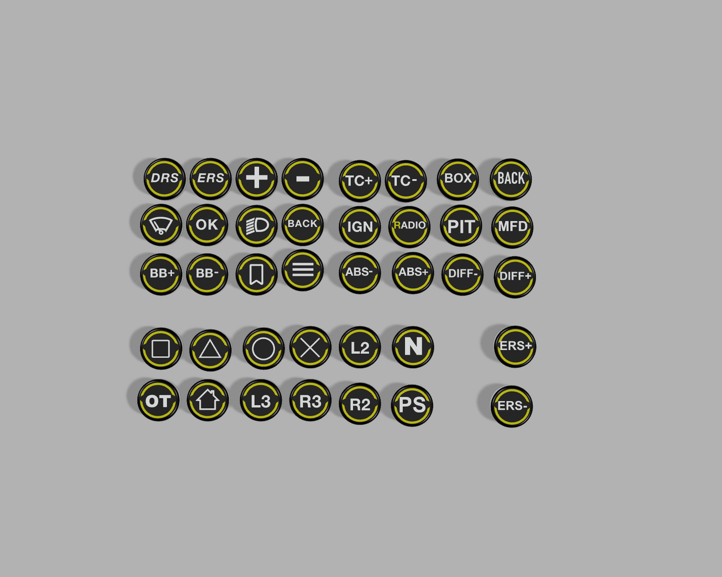 Button Caps made for Fanatec Wheels
